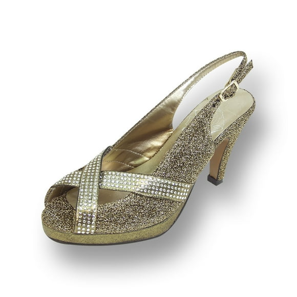 FLORAL Tiffany Women's Wide Width High Heel Slingback Platform Sandals
