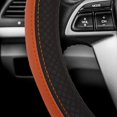 thumbnail image 3 of 38cm Car Steering Wheel Cover, Universal Leather Steering Wheel Cover, Fit for All 99% Car Models Accessories Coffee, 3 of 5