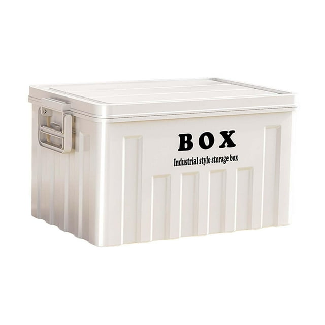 Luzkey Boîte de Rangement avec Couvercle Caisse Utilitaire avec Poignées Bac de Rangement Multifonction pour Jouets Livres Organisation d'Épicerie