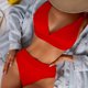 thumbnail image 2 of Gibobby Trajes de Baño para Mujer Traje de baño para mujer Bikinis Traje de baño sólido Pantalones cortos para mujer Halter Trajes de baño de dos piezas (Rojo,G), 2 of 4