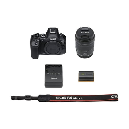 Canon - EOS R6 Mark II Mirrorless Camera with RF 24-105mm  f/4-7.1 IS STM Lens - Black
