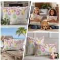 thumbnail image 5 of Happy Easter Outdoor Waterproof Pillow Covers, Spring Colorful Eggs Butterfly on Linen Decorative Square Throw Pillowcase Sofa Cushion Sham for Patio/Couch/Chair, 20"x20" 2 Pack, 5 of 8