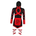 thumbnail image 2 of Disfraz de ninja para mujer, conjunto completo multiusos para fiestas temáticas, juego de rol. XXL, 2 of 8