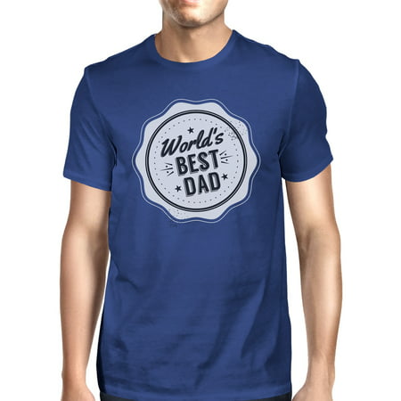 365 Printing Worlds Best Dad Mens Blue Cotton T-Shirt Vintage Design Graphic (Best Rb In The World)