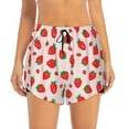 thumbnail image 2 of Fotbe Strawberries Womens High Waist Running Shorts Athletic Workout Quick Dry Shorts for Women with Pockets Gym Yoga Summer Shorts-Large, 2 of 9