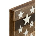 thumbnail image 6 of DecMode Brown Wood Handmade Washed American Flag Wall Decor with Slatted Panels and Cream Stars, 6 of 12