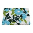 thumbnail image 4 of Flower Latch Hooking Rug Kits Embroidery Carpet with Basic Tools work Crochet Hook Crafts Latch Hook Kits for Adults Bedroom , Blue Flower, 4 of 9