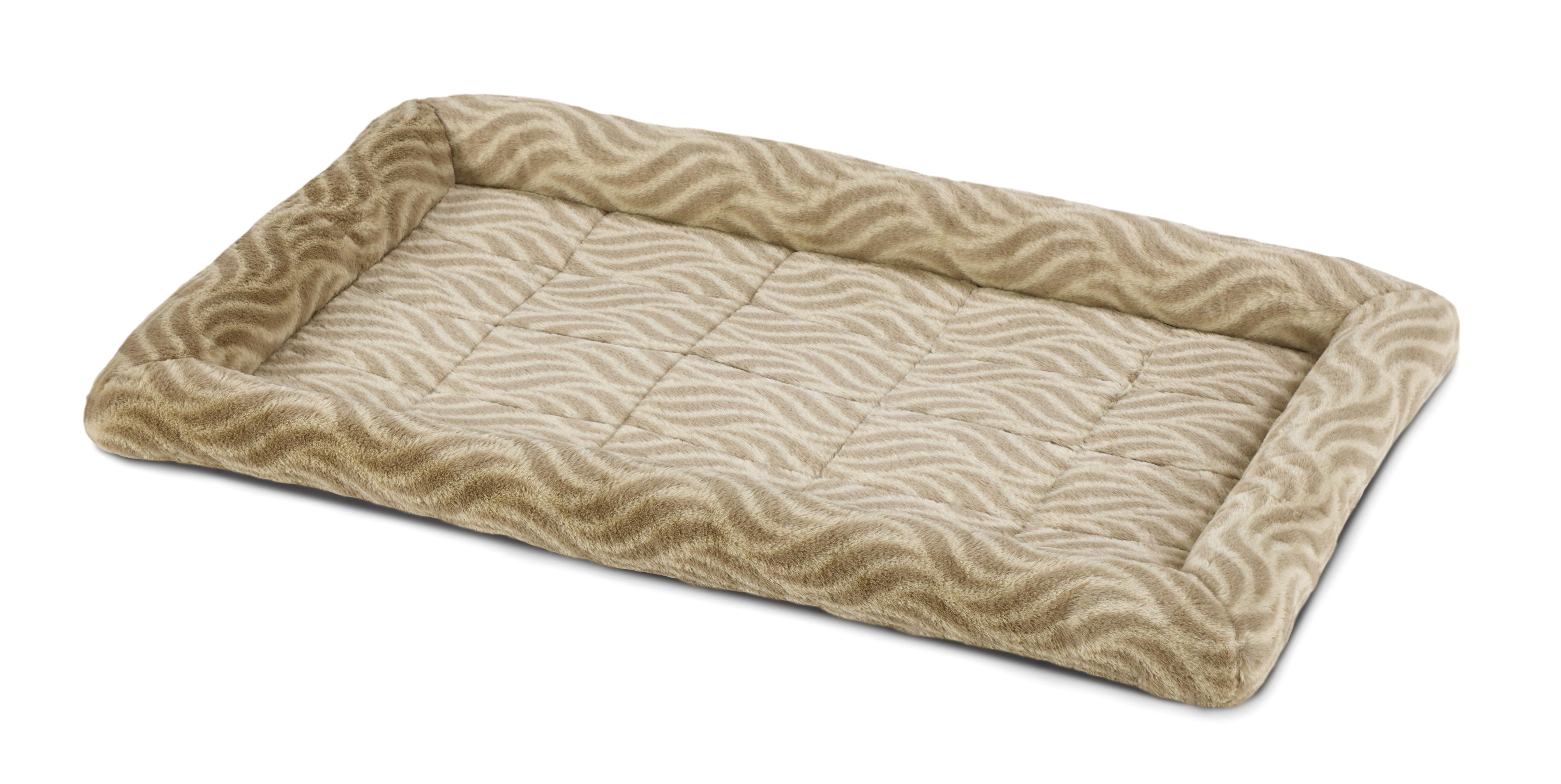 MidWest Homes for Pets 36 inch Tan Wave Pet Bed for Small Dogs with slip resist bottom
