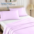 thumbnail image 5 of 400 Thread Count 100% Egyptian Cotton 3-Piece Flat Sheet (1 Flat + 2 Pillow Covers) Size Queen Color Lavender Solid, 5 of 5