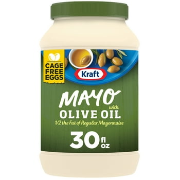 Kraft Mayo with Olive Oil Reduced  Mayonnaise, 30 fl oz Jar