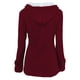 thumbnail image 3 of Puntoco, chaqueta para mujer, cárdigan con botones de cuerno sólido, abrigo acolchado con capucha, chaqueta de manga larga, abrigo, tops, liquidación de Navidad Puntoco Puntoco-3712, 3 of 6