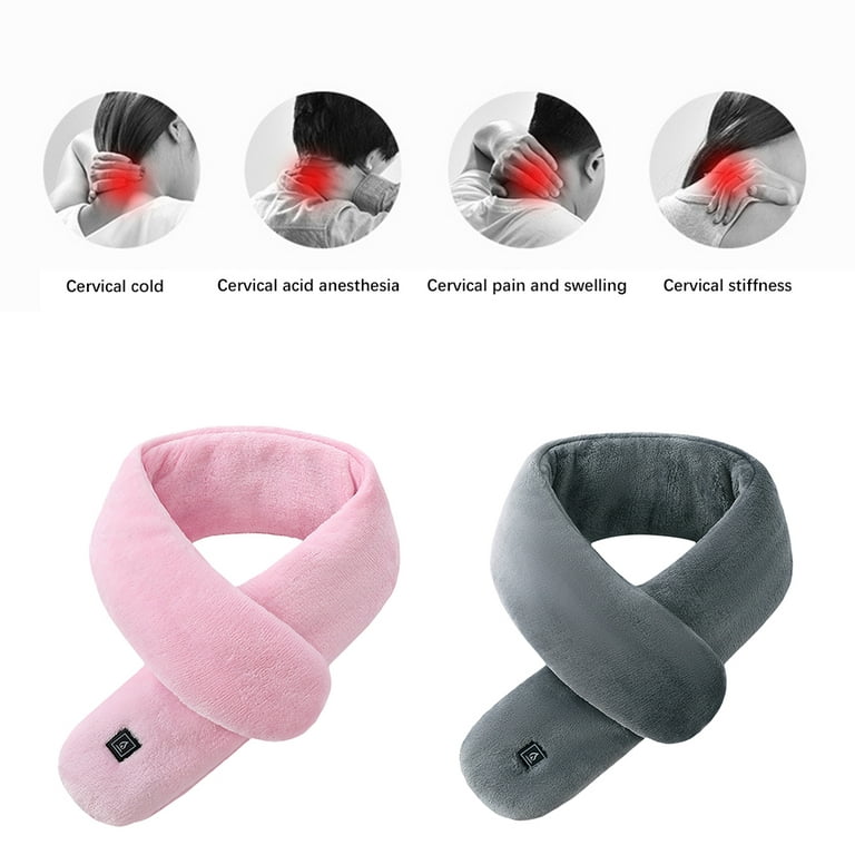 Electric Neck Warmer & Heating Pad With Cervical Massage Belt
