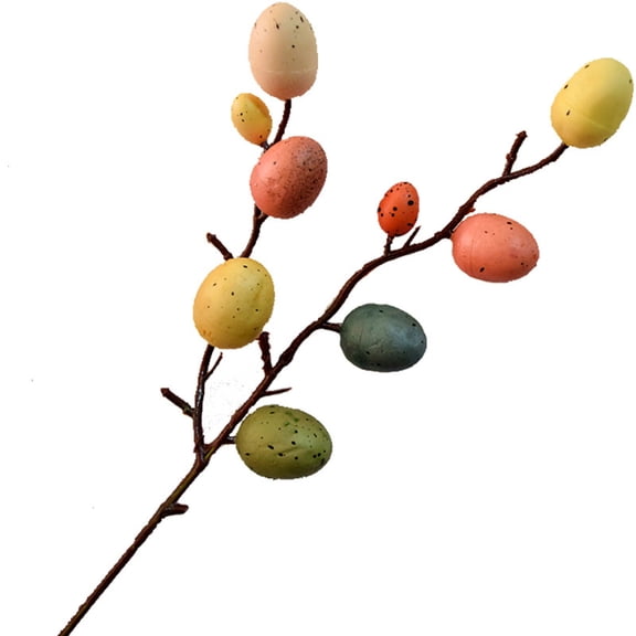 Desktop Ornament for Festival 33cm Colorful Foam Eggs Easter Picks for Home Flower Arrangement and Vase