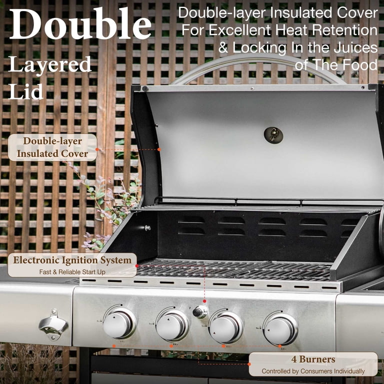 Mf Studio 4-Burner Propane Gas Grill, 542 sq in, 42000 BTU photo 8