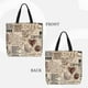 thumbnail image 2 of Balery Abstract Coffee Pattern With Letters Bolsa de Mano para Mujeres con Cremallera, Bolsa de Gimnasio con Compartimentos, Bolsa para Laptop, Bolsa para Trabajo, 2 of 7