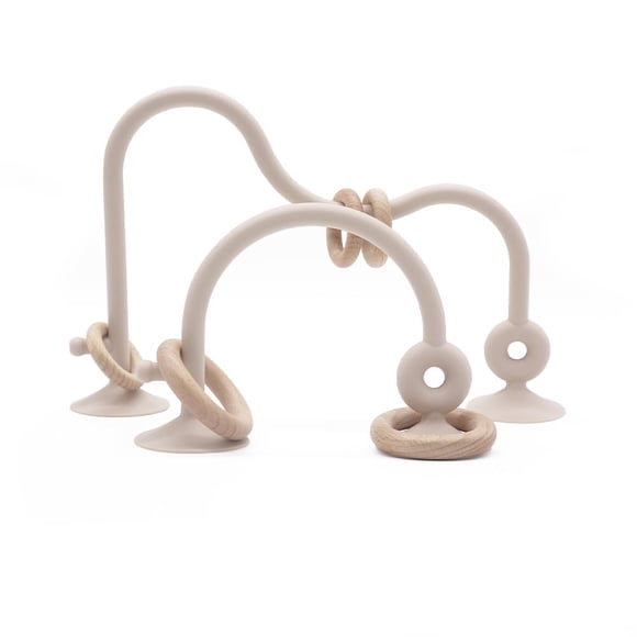 High Chair Toys zeeloopbee, ventosa de silicona, color beige