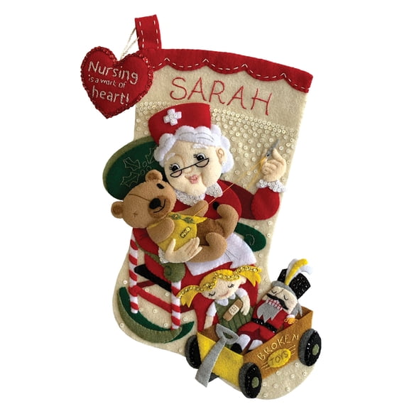 North Pole Nurse Felt Stocking Kit