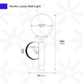 thumbnail image 6 of Ozarke Nordic Luxury Wall Light, Contemporary Modern Wall Sconce Warm 3000K - Gold, 6 of 6