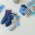 thumbnail image 6 of KYAIGUO 5 Pairs Teen Kids Sock for Boys Girls Crew Sock Cartoon Car Student Socks Toddler Fall Winter Striped Mid-Calf Socks 2-15Y, 6 of 7