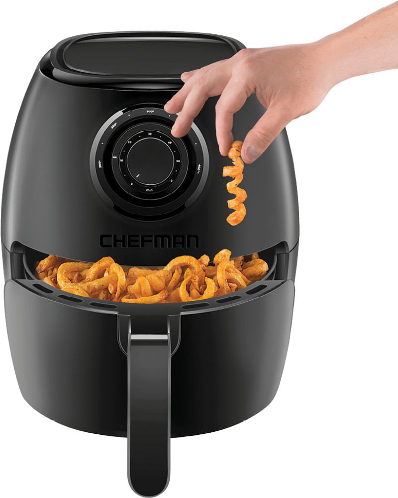 CHEFMAN Small Air Fryer Healthy Cooking, 3.7 Qt, Nonstick, User Friendly  and Digital Touch Screen, w/ 60 Minute Timer & Auto Shutoff, Dishwasher  Safe