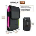 thumbnail image 2 of Belt Clip Holster Pouch Holder Carrying Case,Cell Phone Holsters for iPhone 16 15 14 13 12 11 pro max,XR, X, Xs Max,15 8 Plus,Samsung S24 S23 S22 Note20 Ultra,with Belt Loop, Keychain, 2 Pen Holder, 2 of 6