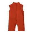 thumbnail image 4 of MZXELPRJD Baby Boy Romper Ribbed Zip Toddler Girl Clothing up Jumpsuit Sleeveless Summer Wear 2t Play Clothes Girls Dance Outfit Btween Girls Clothing Sets Infant Boy Clothing Sets 5t Outfits For, 4 of 8