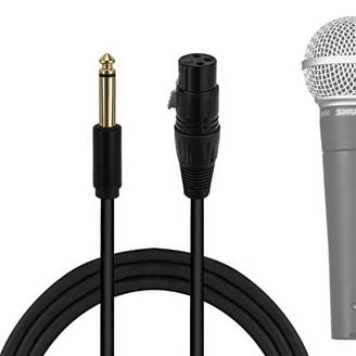 Geekria for makers XLR Male to XLR Female Microphone Cable 10ft / 300CM, Compatible with Audio-Technica ATH AT2020, AT2035, AT2021, AT2040, AT2005USB, ATR1500x Balanced Microphone Cable (Black