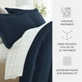thumbnail image 6 of Comfort Canopy - Queen Bedding Bundle, Solid Duvet Cover Set, White Comforter and Patterned Sheet Set, 6 of 12
