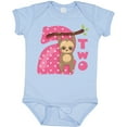 thumbnail image 3 of Inktastic Pink Sloth 2nd Birthday Girls Baby Bodysuit, 3 of 5
