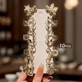 thumbnail image 6 of 10 alloy rhinestone hair clips, fashionable small grab hair accessories, 6 of 7