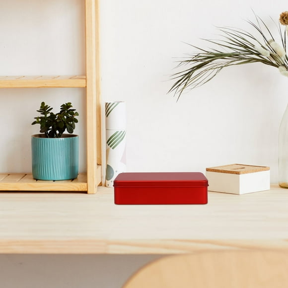 BESTYASH 3Ud Cajas Metálicas Rojas Con Para Uso En Casa Y Viaje Con Estilo