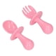 thumbnail image 5 of Tenedores para niños pequeños, 2 piezas de utensilios para niños pequeños, utensilios altos para bebés, cuchara para bebé, tenedor, instalación sin esfuerzo, 5 of 8