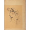 thumbnail image 3 of Franz Jaschke 11x14 Black Modern Framed Museum Art Print Titled - Figure Study of a Biper to the Left, 3 of 5