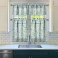 thumbnail image 3 of Floral Cottage Curtains 36 Inch Short - 3 Panel Vintage Farmhouse Set with Bohemian Botanicals, Rod Pocket Window Treatment for Country Kitchen Decor, 3 of 6