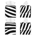 thumbnail image 2 of Kdxio Zebra Print Tissue Box Cover,Square Decorative PU Leather Facial Paper Case Organizer Holder Dispenser for Bathroom,Night Stands,Desk,Car 5.2''X5.2''X5.2'', 2 of 8