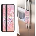 thumbnail image 2 of NETILGEN Dream Catcher Pink Feather 2 PCS Refrigerator Door Handle Covers Set, Anti-slip Kitchen Appliance Decorative Mat for Fridge Dishwashers Microwave Indoor Home Kitchen Decoration, 2 of 6