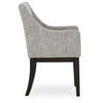 thumbnail image 5 of Signature Design by Ashley Burkhaus Traditional Dining Upholstered Arm Chair, Set of 2, Gray & Dark Brown, 5 of 6