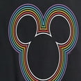 thumbnail image 3 of Mickey & Friends - Rainbow Outline Mickey Silhouette - Women's Short Sleeve Graphic T-Shirt, 3 of 5
