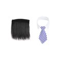 thumbnail image 2 of Pet Wig with Ties Funny Hairpiece Bowtie for Cats Dogs Party Photo Prop,Blue, 2 of 6