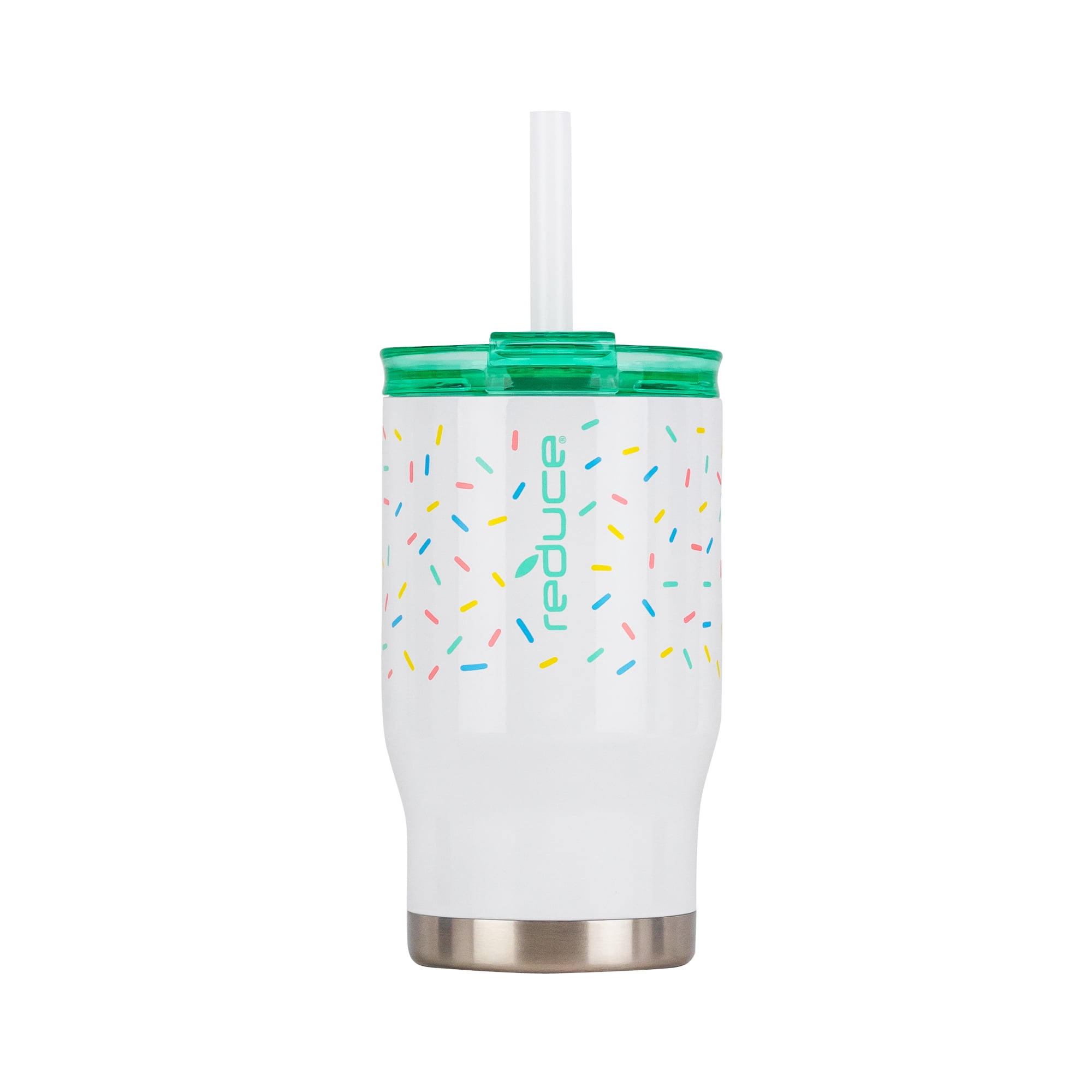 Reduce Coldee 14oz Stainless Steel Kids Tumbler with 3-in-1 Straw Lid, Sprinkles Print