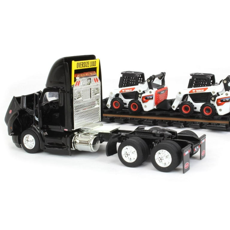 ERTL 1/64 Peterbilt 579 w/ Lowboy & 2 Bobcat S76 Skid-Steer