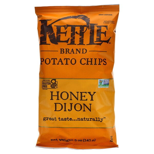 Kettle Foods, Potato Chips, Honey Dijon, 5 oz