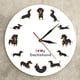 thumbnail image 2 of 2x Relojes de pared Decoración silenciosa Decoración artística Perro para el hogar Comedor Interior Macarena Reloj de pared, 2 of 8