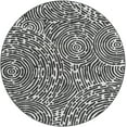 thumbnail image 2 of Unique Loom Outdoor Modern Collection Area Rug - Maze (7' 10" Round Black and White), 2 of 6