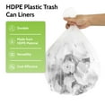 thumbnail image 3 of MMBM 40-45 Gallons Star Seal 43" x 48" HDPE Trash Can Liners Natural Color 0.63 Mil 500 Garbage Bags Cost-Effective Choice, 3 of 8