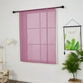thumbnail image 6 of Yipa Tie Up Roman Shades Window Curtains,Adjustable Window Treatment,Rod Pocket Window Drapes,Slot Top Curtain Panel,Sheer Kitchen Valance,Voile Cafe Scarf Light Red 23.6" Width x47.2" Length 2-Panel, 6 of 9