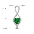 thumbnail image 4 of Star K� 8mm Simulated Emerald Heart Infinity Loop Pendant Necklace, 4 of 9