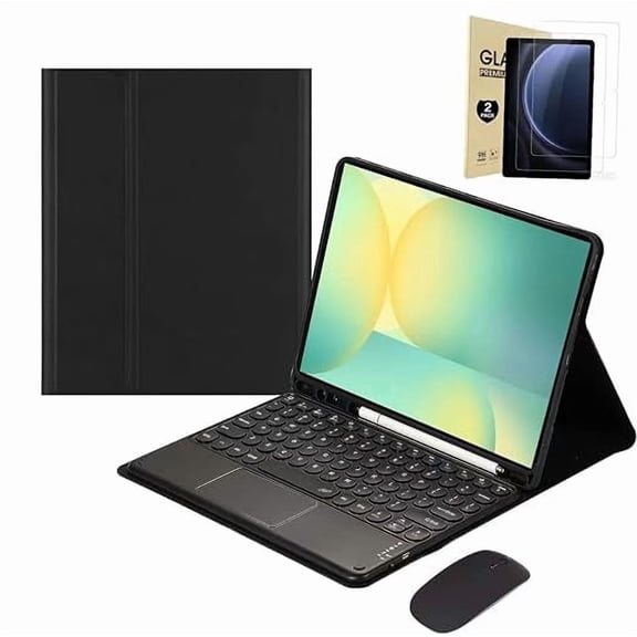 Keyboard Case for Lenovo Tab M11 / Idea Tab 11 / K11 LTE, Magnetic Detachable Touch Keyboard   Mouse, 2 Screen Protectors,Black