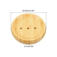 thumbnail image 2 of Wooden Soap Tray, 2 Pack - Wooden Soap Dish, Natural Bamboo Soap Holder, Round Soap Saver Tray Self Draining, 2 of 6