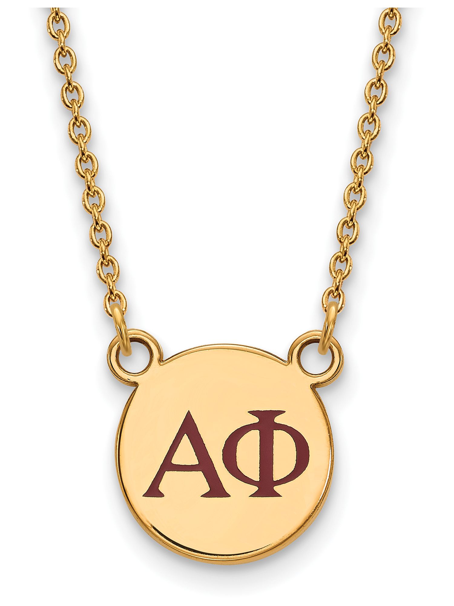 LogoArt Sterling Silver Alpha Sigma Alpha Small Pendant Chain Included